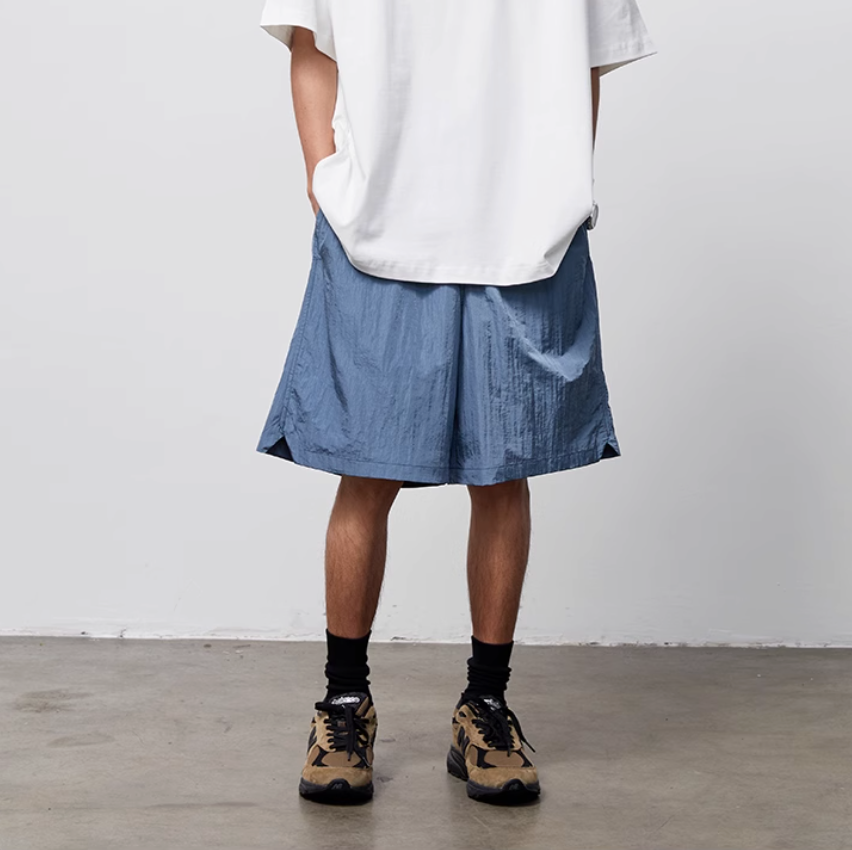 VAVUES メタリックナイロンハーフパンツ B3949