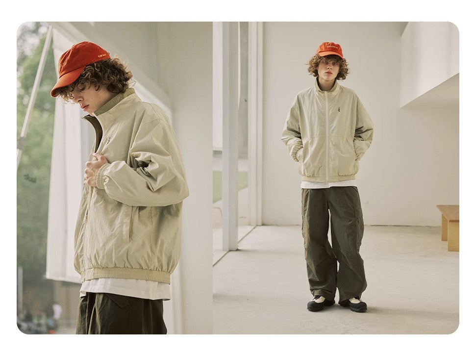 NORYBRAND アウトドア UVカット リバーシブル スタンドカラージャケット