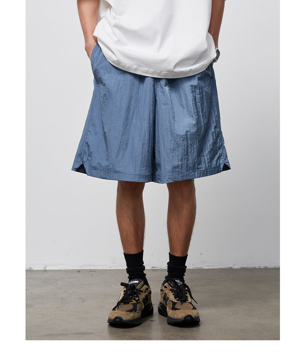 VAVUES メタリックナイロンハーフパンツ B3949