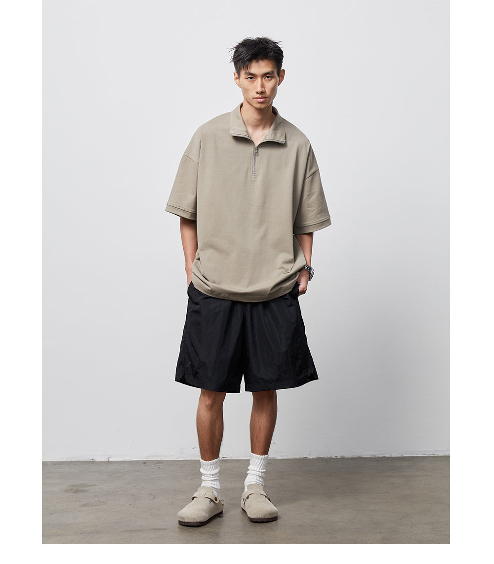 VAVUES メタリックナイロンハーフパンツ B3949