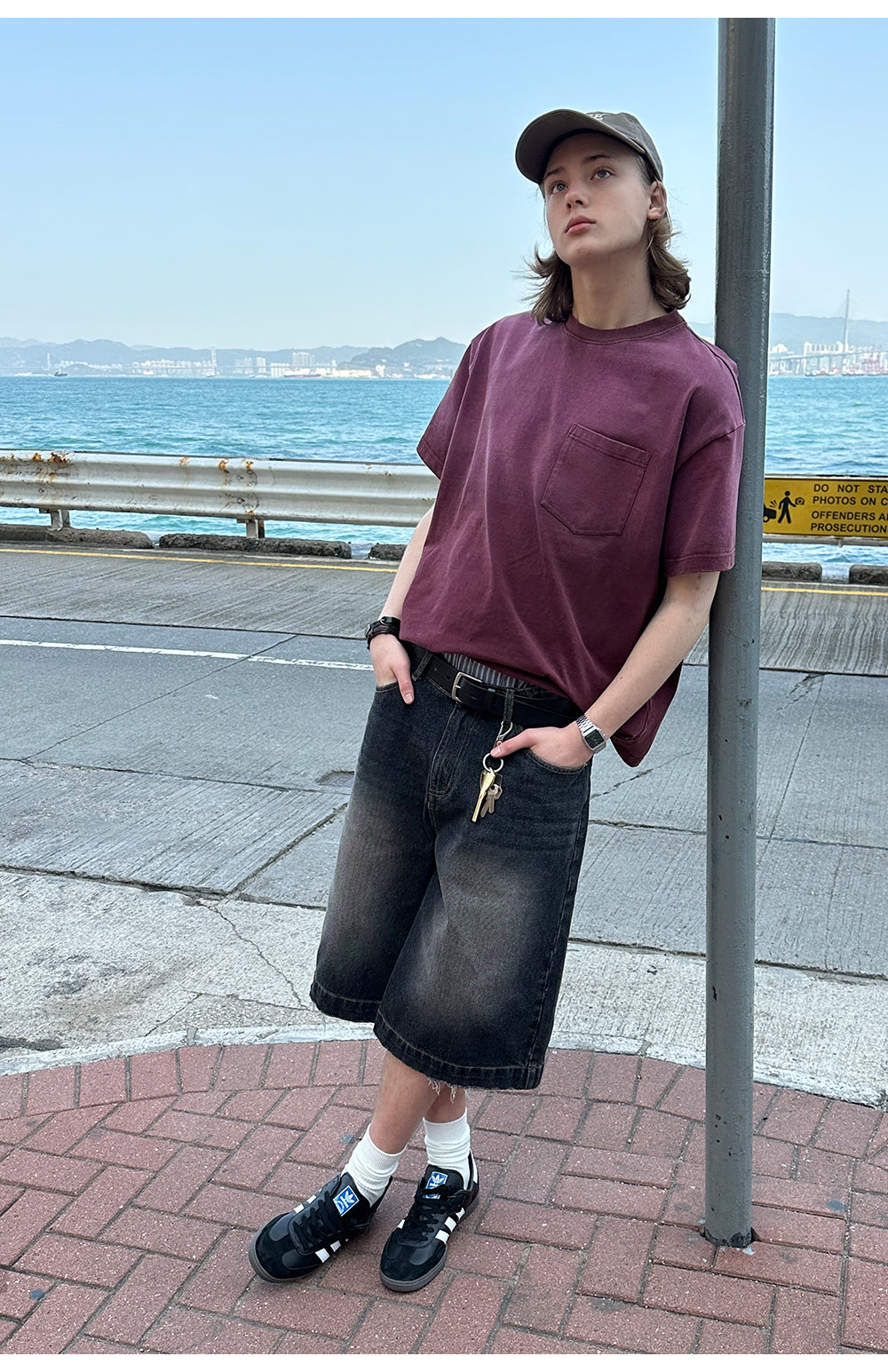 CountryMoment レトロデニムハーフパンツ B4101