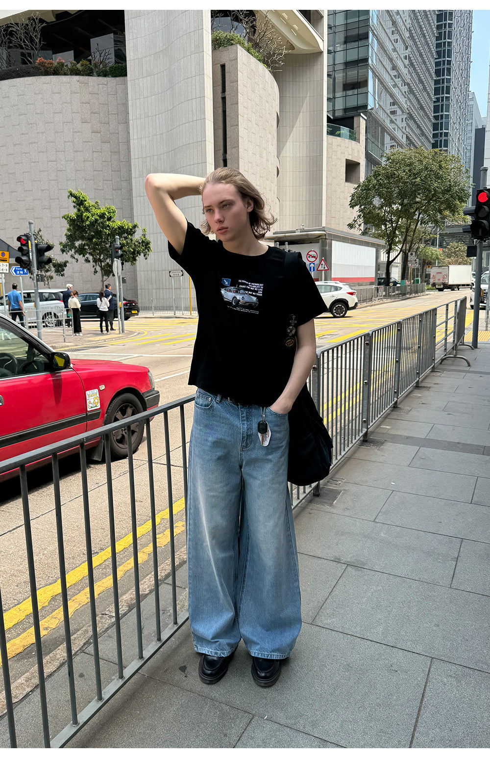 CountryMoment ウォッシュドストレートデニムパンツ B4104