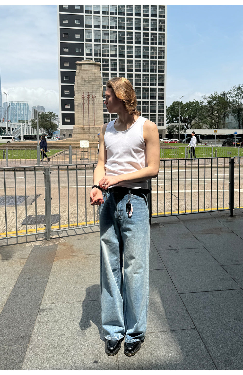 CountryMoment ウォッシュドストレートデニムパンツ B4104