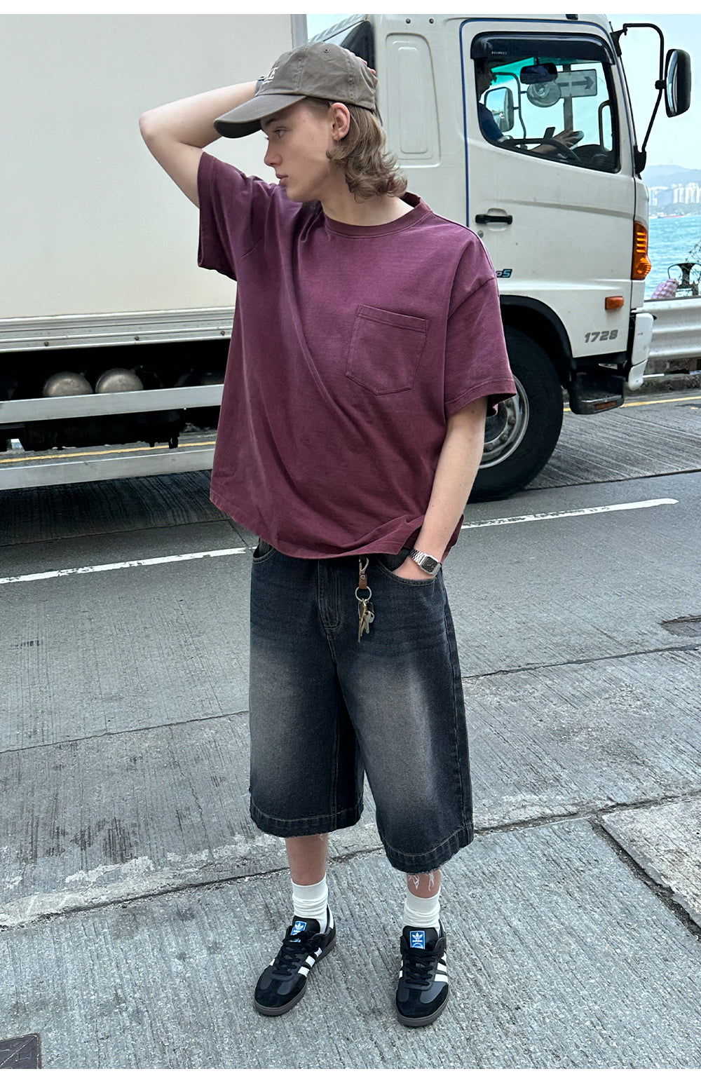 CountryMoment レトロデニムハーフパンツ B4101