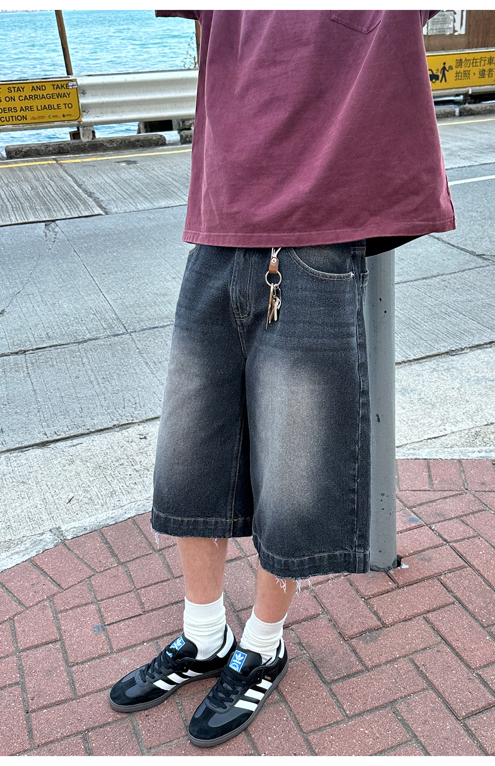 CountryMoment レトロデニムハーフパンツ B4101