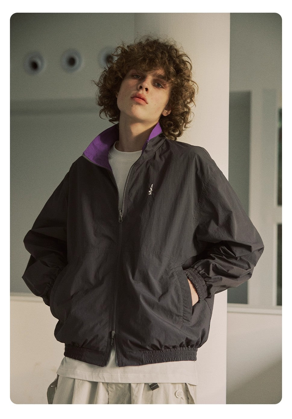 NORYBRAND アウトドア UVカット リバーシブル スタンドカラージャケット