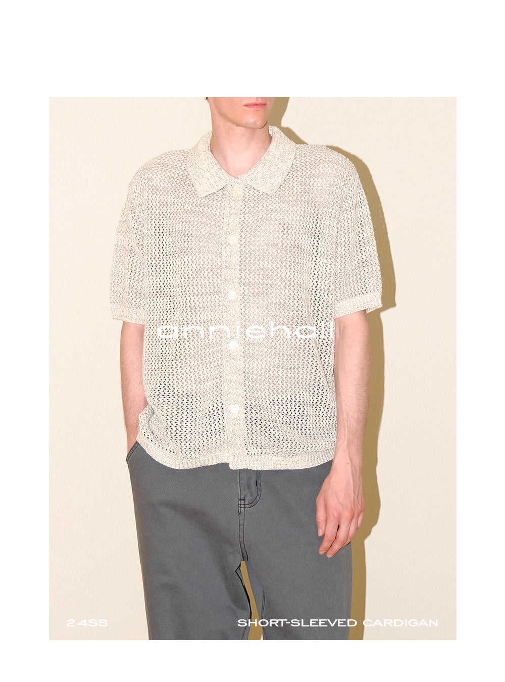 Anniehall24ss short-sleeved cardigan セーター