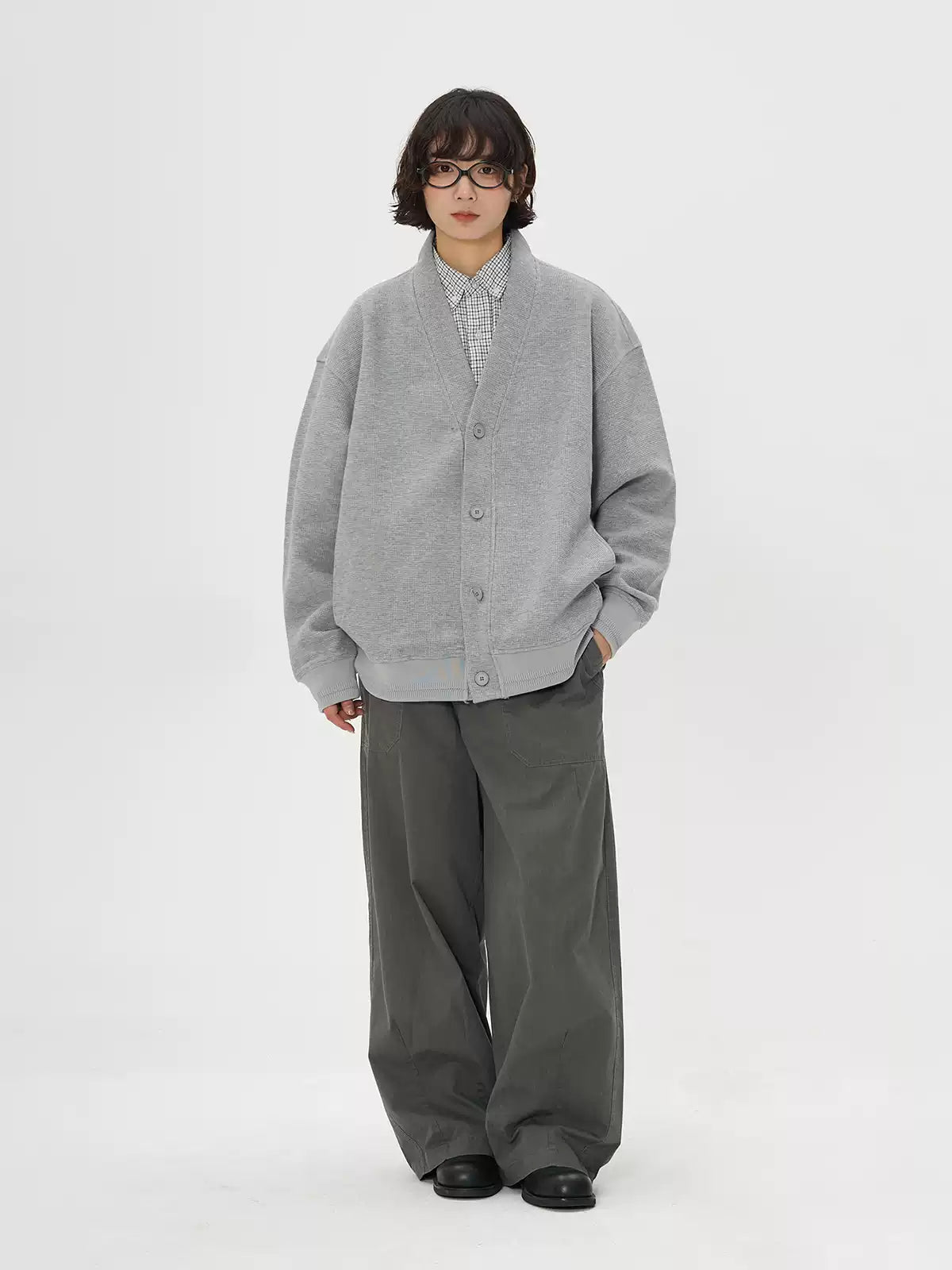 レトロ風酵素洗いデッキパンツ 4色展開 